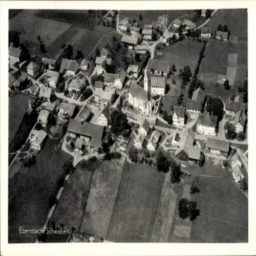 Ak Ebersbach Buch in Schwaben Bayern, Fliegeraufnahme