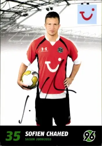 Autogrammkarte Fußballer Sofien Chahed, Hannover 96, Autogramm