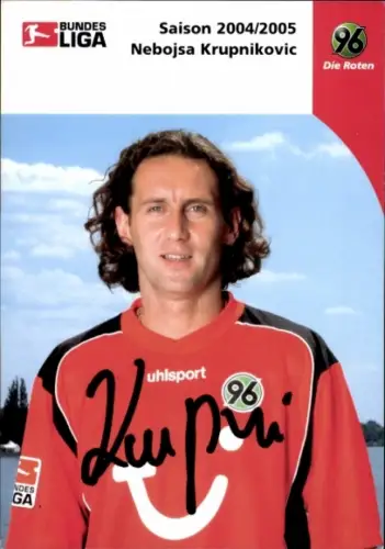 Autogrammkarte Fußballer Nebojsa Krupnikovic, Hannover 96, Autogramm