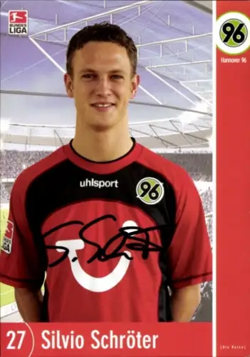 Autogrammkarte Fußballer Silvio Schröter, Hannover 96, Autogramm