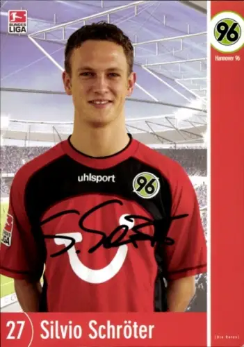 Autogrammkarte Fußballer Silvio Schröter, Hannover 96, Autogramm