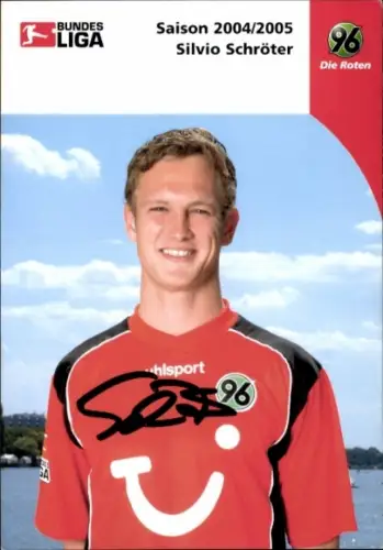 Autogrammkarte Fußballer Silvio Schröter, Hannover 96, Autogramm