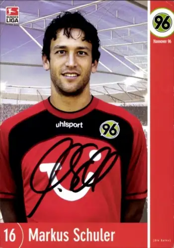 Autogrammkarte Fußballer Markus Schuler, Hannover 96, Autogramm