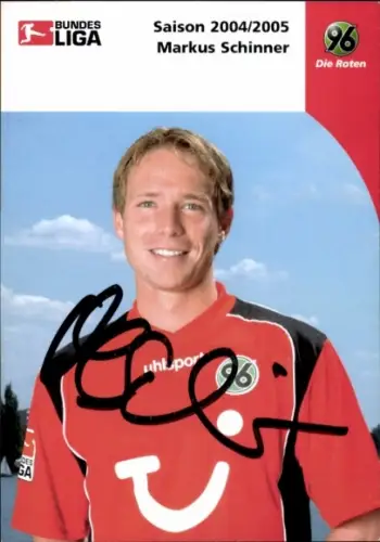 Autogrammkarte Fußballer Markus Schinner, Hannover 96, Autogramm