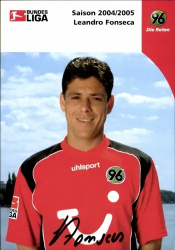 Autogrammkarte Fußballer Leandro Fonseca, Hannover 96, Autogramm