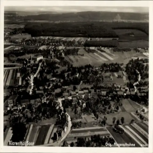 Ak Klarenthal Saarbrücken Saarland, Fliegeraufnahme