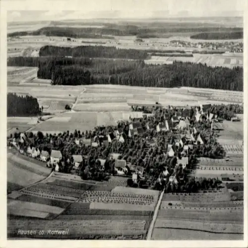 Ak Hausen Rottweil am Neckar, Fliegeraufnahme