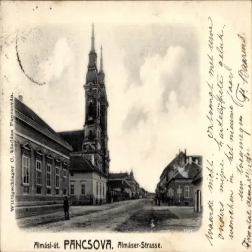 Ak Pancsova Pantschowa Serbien, Almáser-Straße