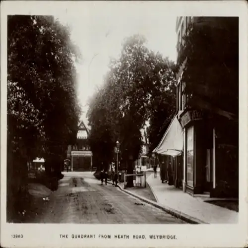 PC Weybridge Surrey England, The Quadrant from Heath Road