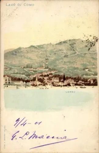 Ak Lenno Lago di Como Lombardia, Panorama