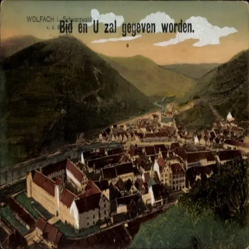 Ak Wolfach im Schwarzwald, Gesamtansicht