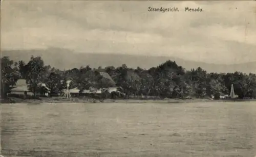 Ak Manado Menado Indonesië, Strandgezicht