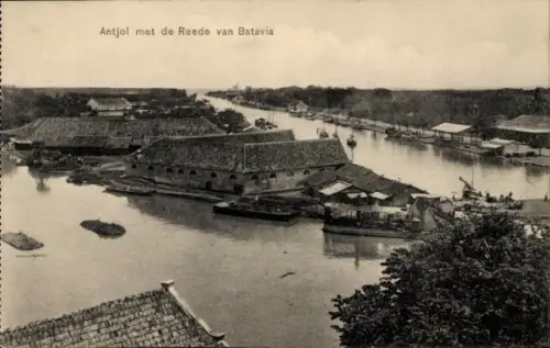 Ak Batavia Jakarta Java Indonesië, Antjol met de Reede