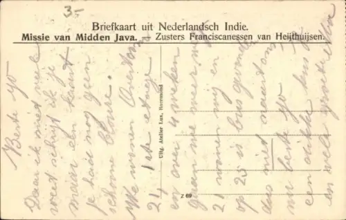 Ak Java Indonesien, Javaansche Meisjesschool te Djocja, Missie van Midden Java
