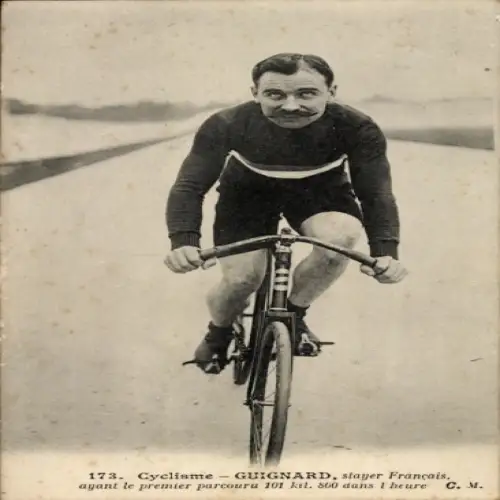 Ak Radrennfahrer Guignard, französischer Steher