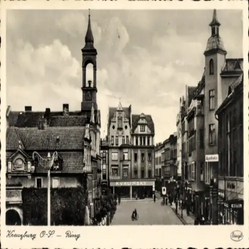 Ak Kluczbork Kreuzburg Oberschlesien, Kreuzburg O-S. – Ring, LINSKY, Apotheke,  Gebäude