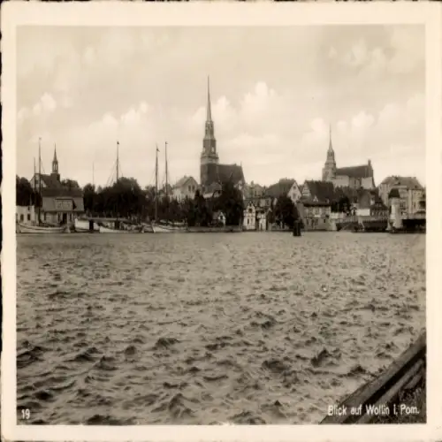 Ak Wolin Wollin Pommern, Blick zur Stadt