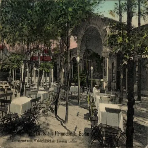 Ak Berlin Reinickendorf Hermsdorf, Restaurant zum Waldschlößchen