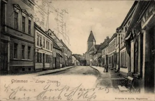 Ak Grimmen in Mecklenburg Vorpommern, Lange Straße