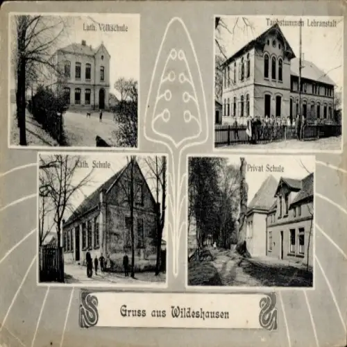 Ak Wildeshausen in Oldenburg, Katholische Schule, Taubstummen-Lehranstalt, Volkschule