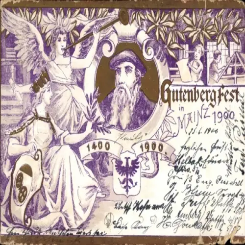 Litho Mainz am Rhein, Gutenbergfest 1900