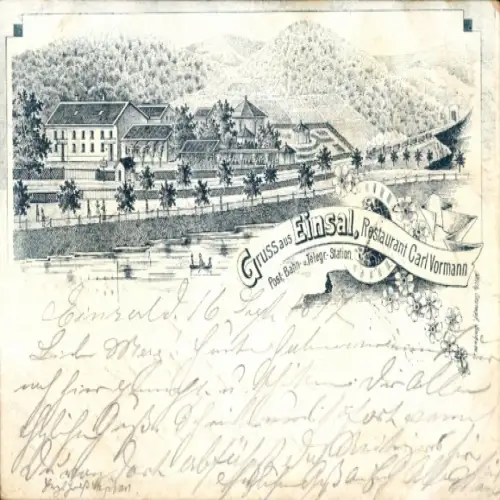 Litho Einsal Nachrodt Wiblingwerde im Sauerland, Restaurant Carl Vormann
