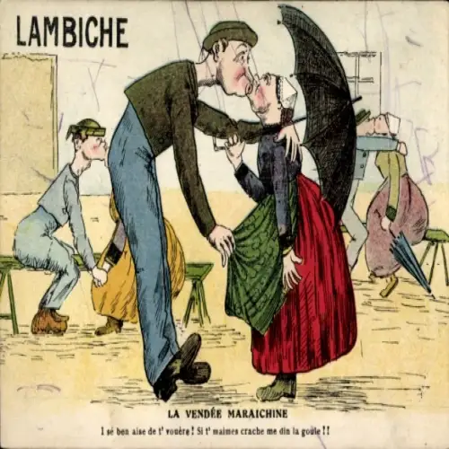 Ak Lambiche, La Vendée Maraichine, I sé ben aise de t' vouère! Si t' maimes crache me din la goule