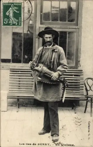 Ak Musiker mit Drehleier