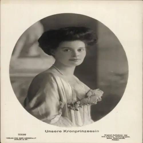 Ak Kronprinzessin Cecilie von Preußen, Portrait, Liersch 2336