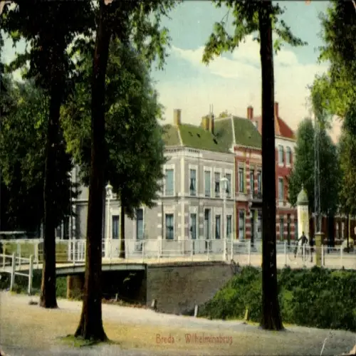 Ak Breda Nordbrabant Niederlande, Wilhelminabrug