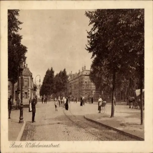 Ak Breda Nordbrabant Niederlande, Wilhelminastraat