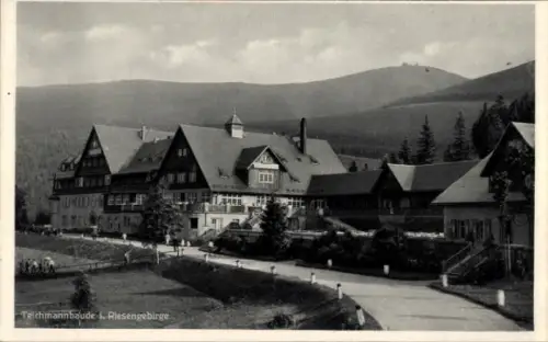Ak Karpacz Krummhübel Riesengebirge Schlesien, Berghotel Teichmannbaude