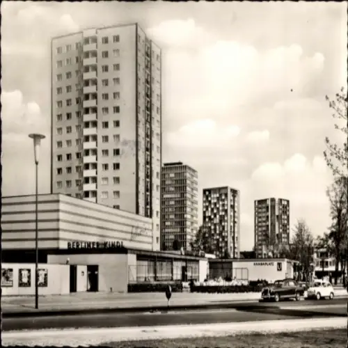 Ak Berlin Tiergarten, Hansaviertel, Hochhäuser, Berliner Kindl, U- Bahnhof Hansaplatz