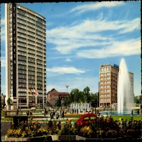 Ak Berlin Charlottenburg, Ernst Reuter Platz, Telefunken Haus, Osram