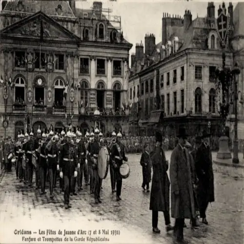 Ak Orléans Loiret, Parade zu den Jeanne d'Arc Feiern, Fanfaren und Trompeten, 1931