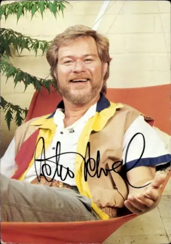 Autogrammkarte Sänger Peter Petrel, Portrait, Autogramm