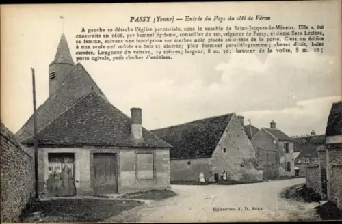 Ak Passy Yonne, Entrée du Pays du Côté  de Véron