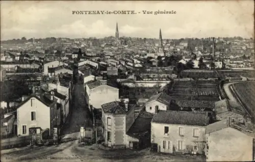 Ak Fontenay le Comte Vendée, Ortspanorama