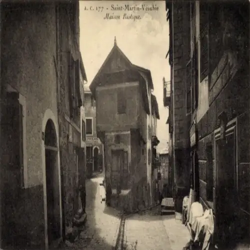 Ak Saint Martin Vésubie Alpes Maritimes, Maison Rustique
