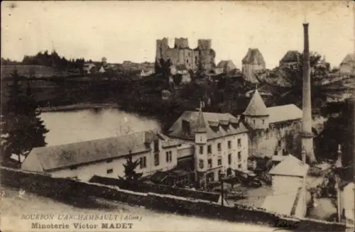 Ak Bourbon l'Archambault Allier, Minoterie Victor Madet