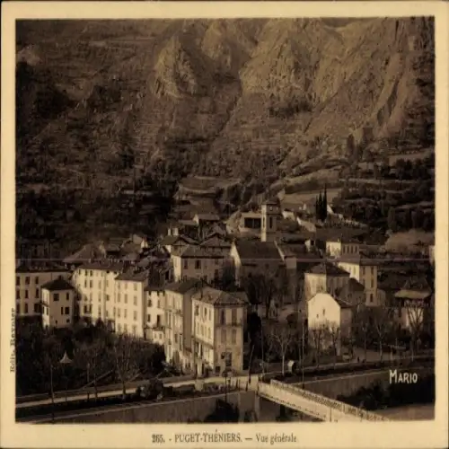 Ak Puget Theniers Alpes Maritimes, Gesamtansicht