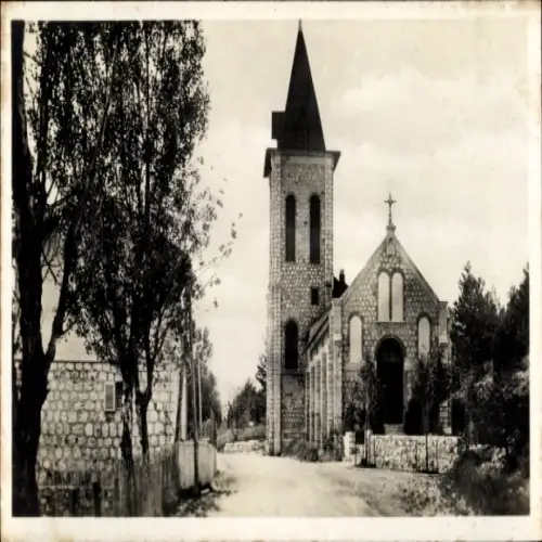 Ak Thorenc Andon Alpes Maritimes, Steinerne Kirche, Glockenturm, ländliche Umgebung, nansicht