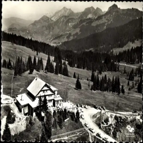 Ak Schweiz, Hotel Passhöhe, Schweizer Skischule Ibergeregg