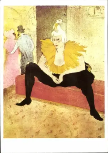 Künstler Ak Toulouse-Lautrec, Henri, Sitzender Clown