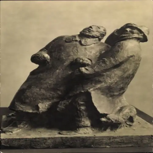 Ak Plastik von Ernst Barlach, Panischer Schrecken