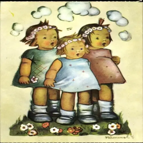 Künstler Ak Hummel, Berta, Das Trio