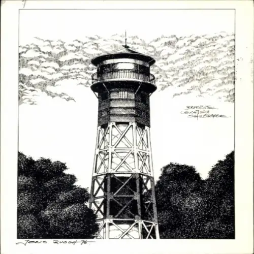 Künstler Ak Rusch, Jens, Brunsbüttel, Leuchtturm