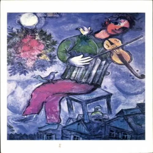 Künstler Ak Chagall, Marc, Le violiniste bleu