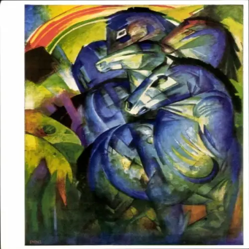 Künstler Ak Marc, Franz, Turm der blauen Pferde, Gemälde