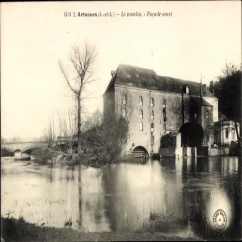 Ak Artannes Indre-et-Loire, Le Moulin, Facade ouest